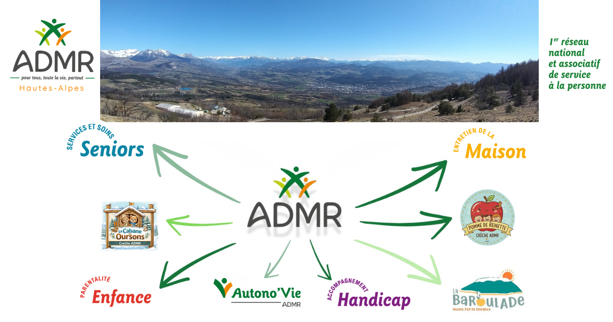 L'ADMR vous simplifie la vie : Ménage, repassage, garde d'enfants, soins infirmiers, petits bricolage, petit jardinage, ...